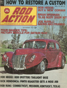 ROD ACTION 1973 SEPT - Vol 2 #9, DATSUN 1600 HOP-UP, T GETS A DOOR, HOT-VAIR